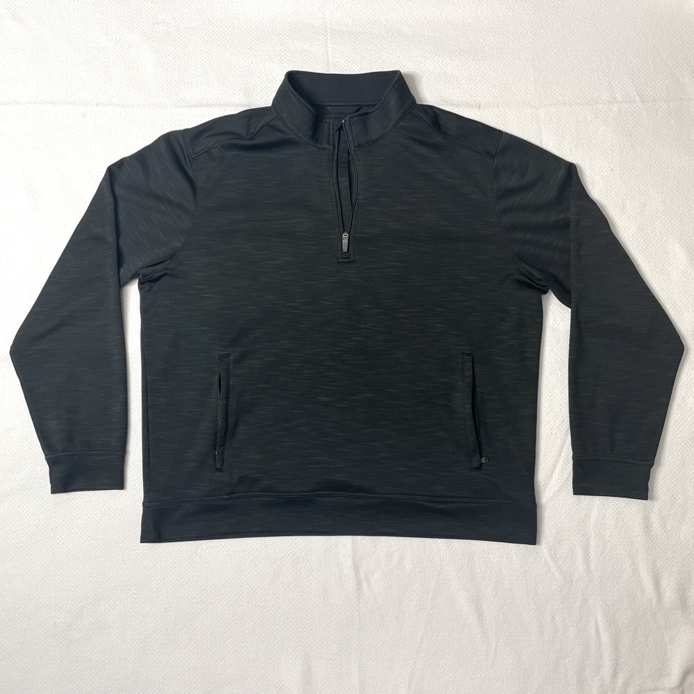 Cutter and Buck CB Dry Tech 50 Black Long Sleeve 1/4 Zip Men's Size XL